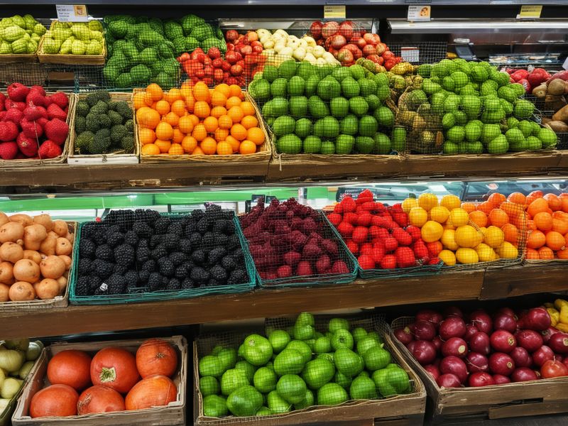 Seasonal produce display