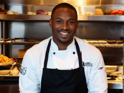 Chef Kobe Bradley - owner and executive chef with professional demeanor