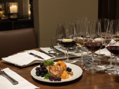 Wine pairing presentation during exclusive private dining experience